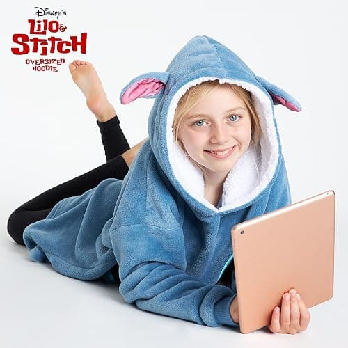 Disney Stitch Blanket Hoodie for Kids Cozy Fleece Wearable Blanket Stitch Gifts thumbnail 5
