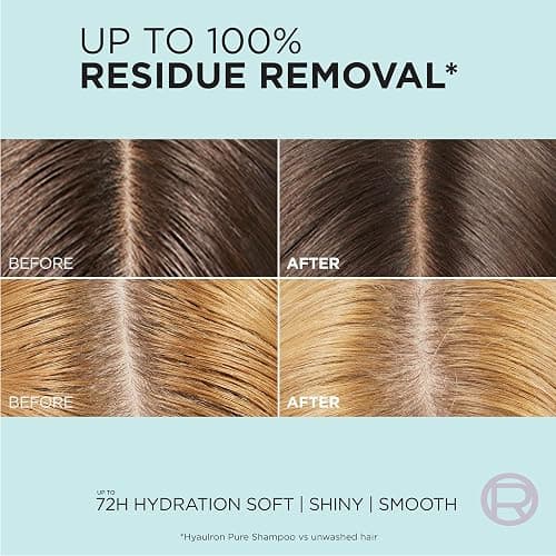 L'Oreal Paris Elvive Hyaluron + Pure Shampoo and Conditioner Set, Clarifying Shampoo and Rehydrating Conditioner with Salicylic Acid and Hyaluronic Acid, 1 Kit thumbnail 6