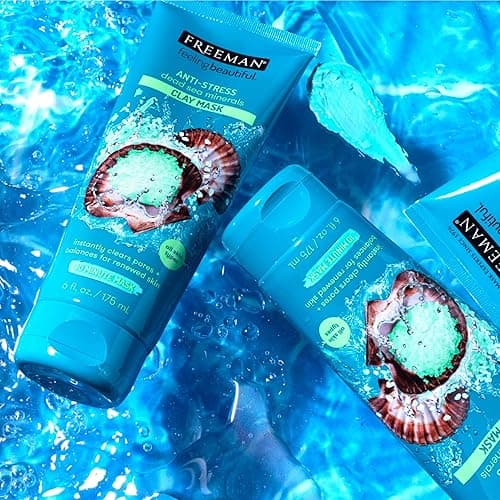 Freeman Anti-Stress Clay Mask, Dead Sea Mineral Face Mask, Lavender & Sea Salt Balance & Calm Skin, Unclog Pores, Facial Mask For All Skin Types, No Harsh Chemicals, 6 fl. oz./175 ml Tube, 1 Count - 6 Ounce (Pack of 1) - Anti-Stress Dead Sea Minerals thumbnail 5