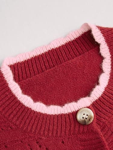 CIDER Cardigan Sweaters for Women Trendy Cute Sweaters Long Sleeve Crew Neck Heart Print Cardigans Spring Fall Outfits thumbnail 2