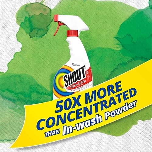 Shout Active Enzyme Laundry Stain Remover Spray, Triple-Acting Formula Clings, Penetrates, and Lifts 100+ Types of Everyday Stains - Prewash Spray 22oz thumbnail 4