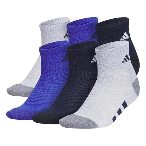 adidas Unisex Kids Quarter Ankle Socks for Boys and Girls Youth (6-Pack) Athletic Cushioned and Comfortable - Image 1