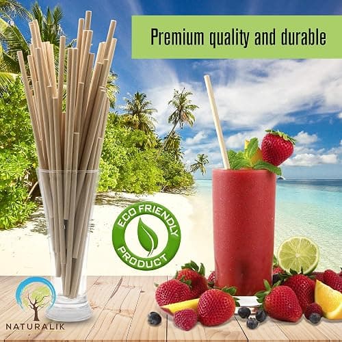 Naturalik 300/1000-Pack Extra Durable Brown Paper Straws Biodegradable- Premium Toxin Free Paper Straws Bulk- Drinking Straws for Juices, Restaurants and Party supplies, 7.7" (Brown, 300ct) thumbnail 4