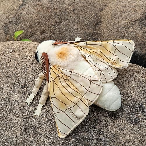 ZHONGXIN MADE Silk Moth Plush Toy - Lifelike Silk Moth Stuffed Animals 11in, Realistic Soft Big Wings Moth Toys, Simulation Butterfly Plushie Model Toy, Unique Plush Collection for Kids thumbnail 4