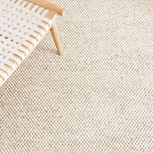 SAFAVIEH Natura Collection Runner Rug - 2'3" x 9', Beige & Ivory, Handmade Wool Blend, Textured Design, Ideal for Living Room, Bedroom, Dining Space (NAT425B) thumbnail 8