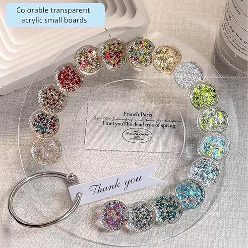 3PCS Nail Polish Swatches Display Boards with 80 Pcs Dots Round, Acrylic Nail Color Swatches, Transparent Sample Display Stand with Adhesive Sticker for Salon Nails Art Practice (Transparent) thumbnail 7