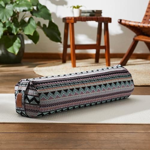 #DoYourYoga Bolster Yoga Rodillo »Krishna« para Yin Yoga 68 x 22 cm - Relleno de espelta orgánica - Cubierta en Coton Lavable - Cojín Zafu Yoga Rodilla - Rulo Pilates o Yoga thumbnail 4