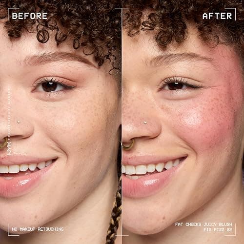 NYX Professional Makeup Fat Cheeks Juicy Blush, Liquid Blush, 12 HR Wear, Infused With Oils & Peptides, Cheek Hugging Applicator, Does Not Fade, Shade: Fig Fizz (Pink) thumbnail 2
