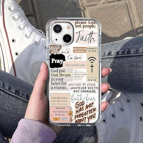 mehidpur Christian Quotes Aesthetic Vintage Jesus Bible Verse Collage Pattern,Soft TPU Bumper Case for iPhone 13,#4 thumbnail 5