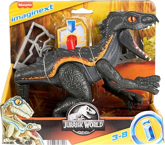 ​Fisher-Price Imaginext Jurassic World Dinosaur Toy Indoraptor with Scratching Action & Accessories for Pretend Play Kids Ages 3+ Years thumbnail 6