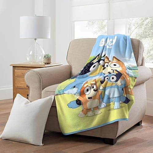 Northwest Bluey Micro Raschel Throw Blanket, 46" x 60", Family Photo thumbnail 4