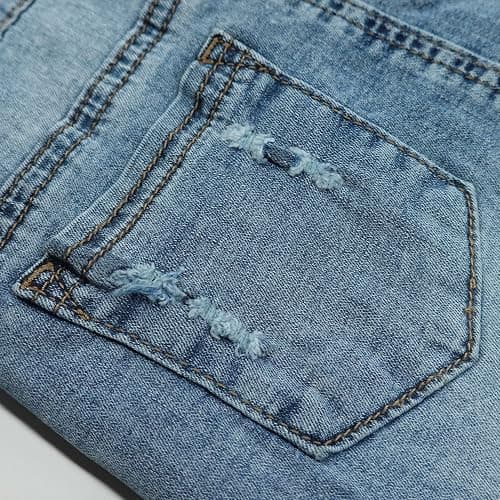 KIDSCOOL SPACE Baby Little Girls Denim Skirt,Ripped Soft Strechy Girls Summer Jeans Overalls Dress thumbnail 4