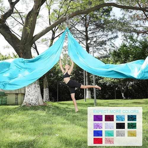 ZYOSJK Aerial Silks 11 Yards Aerial Silks For Home Aerial Yoga Swing Aerial Yoga Hammock Swing Aerial Silk For Gymnastics thumbnail 7