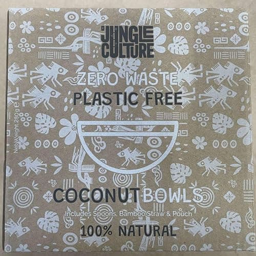 Jungle Culture 2 Polished Coconut Bowl and Wooden Spoons Set with Bamboo Straws • Natural Coconut Smoothie Bowls • Healthy Choice Coco Shell Acai & Buddha Bowls • Eco Friendly Vegan Gifts thumbnail 11