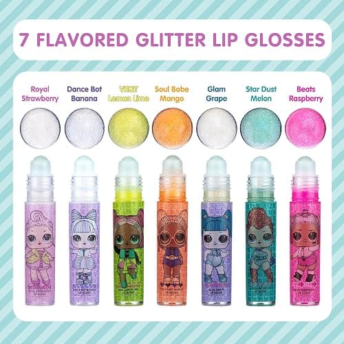 L.O.L. Surprise! Party Favors - 7PC Lip Gloss Canister with Bonus Stickers Party favor thumbnail 5