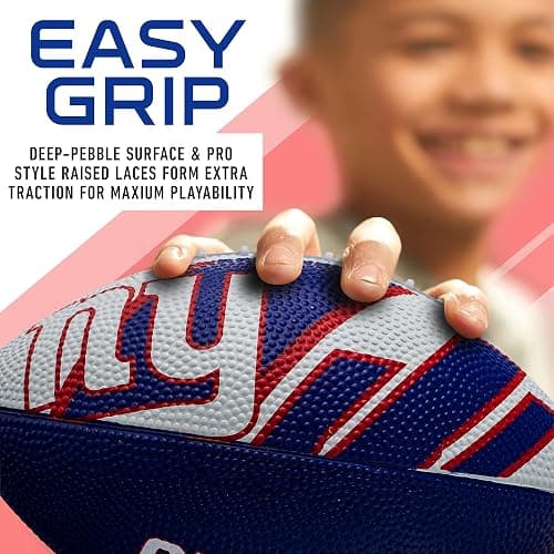 Franklin Sports NFL Team Footballs - Rubber Youth Mini 8.5" Balls - Junior Football + Air Pump - Official NFL Licensed thumbnail 3
