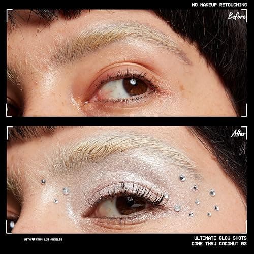 NYX PROFESSIONAL MAKEUP Ultimate Glow Shots, Liquid Eyeshadow, Long-Lasting Shimmer Eye Shadow with Vitamin C - Come Thru Coconut thumbnail 3