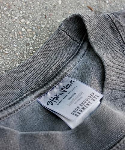 Washed Shaka Wear Drop Shoulder 7.5 oz Heavyweight Graphic Tshirt Vintage Thick Boxy & Oversized Baggy Fit thumbnail 5