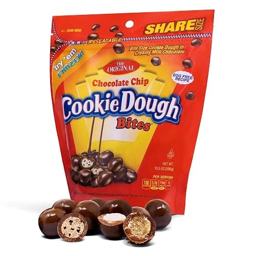 Candylandia Cookie Dough Bites Candy with Raw Edible Cookie Dough in Value Size 10.5 ounce bag | Chocolate Chip Flavor | 1 bag - Image 1