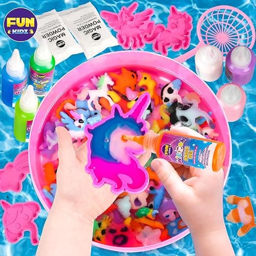 Unicorn Magic Grow Aqua Elves Kit, FunKidz Magical Water Elf Toys for Kids with 25 Colors Gel 16 Unicorn Molds to Make Over 100 Water Pets Crafts for Girls Boys Ages 3+ thumbnail 8