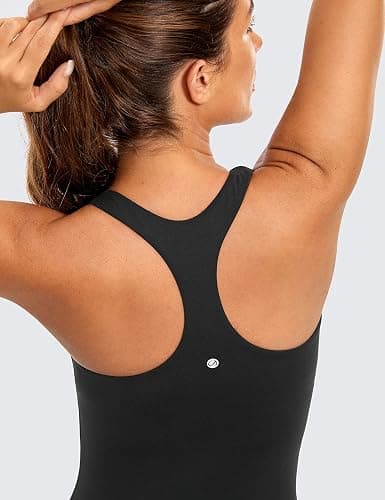 CRZ YOGA Butterluxe Workout Racerback Tank Tops for Women - Padded Athletic Spandex Yoga Shirts with Built in Bra thumbnail 6