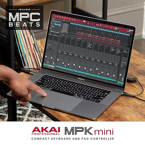 Akai Professional MPK Mini MK3-25 Key USB MIDI Keyboard Controller With 8 Backlit Drum Pads, 8 Knobs, Music Production Software and Native Instruments Sound Package (NKS Integration) thumbnail 10