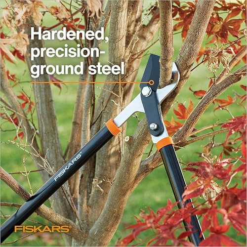 Fiskars 28-Inch Power-Lever Garden Bypass Lopper and Tree Trimmer, Sharp Precision-Ground Steel Blade for Cutting Branches up to 1.75-Inch Diameter thumbnail 6