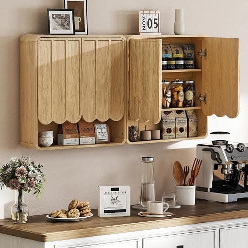 ORRD Bathroom Wall Mounted Storage Cabinet, Medicine Cabinet with Adjustable Shelf, Over The Toilet Storage Cabinet for Bathroom, Laundry Room, Kitchen, Living Room (Natural) thumbnail 8