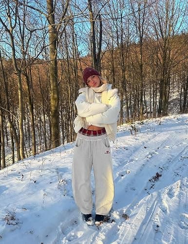 Aelfric Eden Baggy Wide Leg Sweatpants for Women Men Double Elastic Waisted Streetwear Y2K Casual Trouser with Pockets thumbnail 4