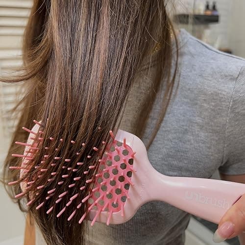 FHI Heat UNbrush Detangling Brush for Pain-Free Brushing on All Wet or Dry Hair Types — Durable DuoFlex Anti-Static Bristles, Lightweight Handle, Vented Hair Brush thumbnail 4
