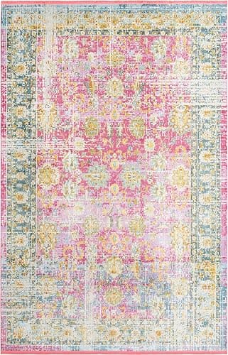 Rugs.com Paragon Collection Rug β 6' x 9' Pink Medium-Pile Rug Perfect for Bedrooms, Dining Rooms, Living Rooms - Image 1