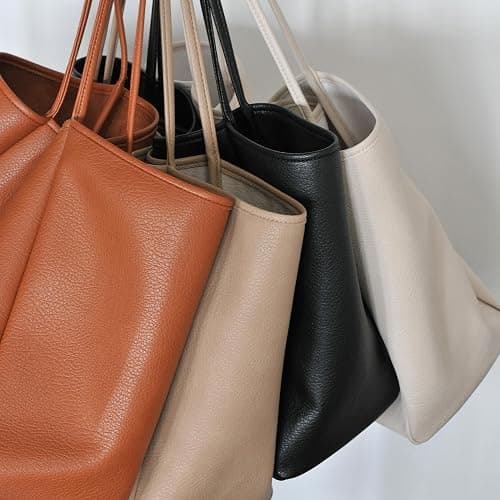Oversize Pu Leather Tote Women Weekender Bag Shopper Handbag Travel Purse thumbnail 7