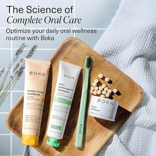 Boka Fluoride Free Toothpaste Nano Hydroxyapatite, Helps Remineralize, Appropriate for Sensitive Teeth, Whitening - for Adult, Kids Oral Care - Ela Mint Flavor, 4 Fl Oz 1Pk US Manufactured - Ela Mint - 4 Ounce (Pack of 1) thumbnail 7