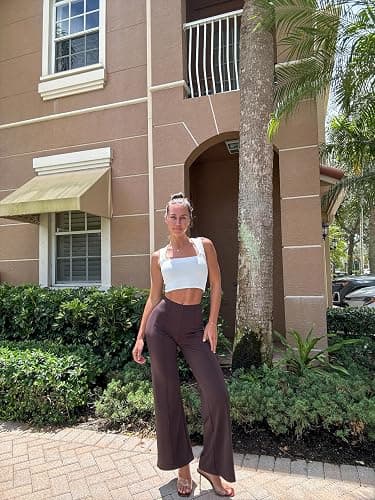 OQQ Women Wide Leg Pants High Waist Casual Pants Fall Clothes Outfits thumbnail 2