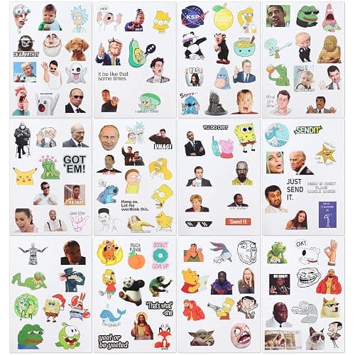 Mr. Pen Fun Covers - 131 pc Water Bottle Stickers with Memes and Vinyl thumbnail 4