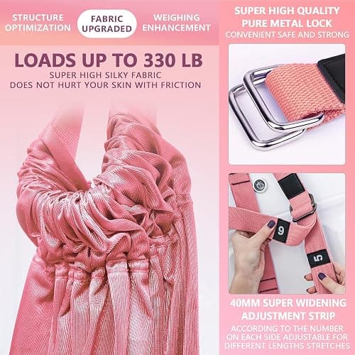 Leg Stretcher Strap, Stretching Equipment with Door Anchor Flexibility Trainer Backbend Assist for Dance Aerial Yoga Ballet Leg Stretching Exercise thumbnail 3