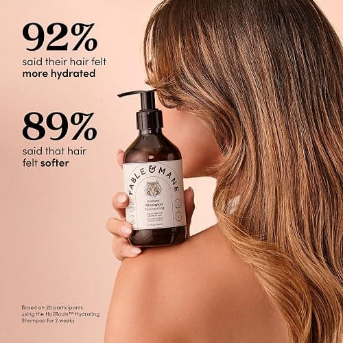 Fable & Mane Hydrating Shampoo, Moisturises and Cleanses Dry, Damaged Hair with Aloe Vera and Coconut Oil. For Medium to Thick Hair Types thumbnail 4