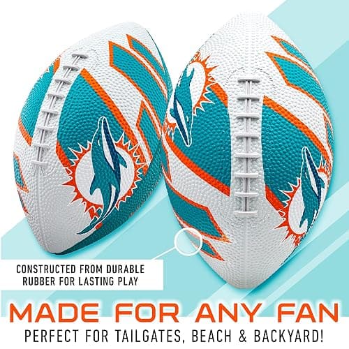 Franklin Sports NFL Team Footballs - Rubber Youth Mini Balls for All Teams - Kids 8.5" Football + Air Pump Sets - Official NFL Licensed thumbnail 2