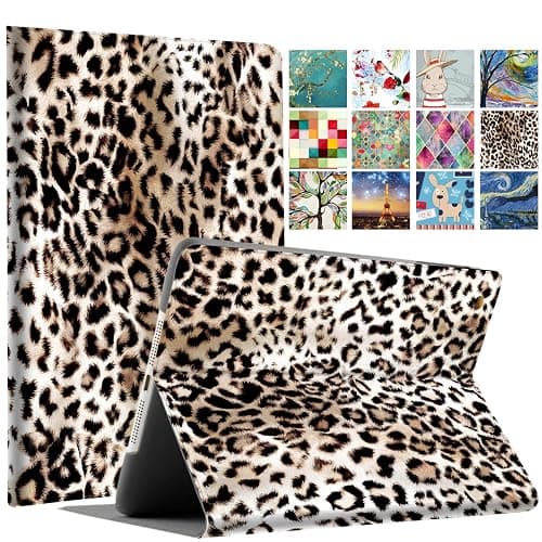 DuraSafe Cases for iPad 10 Gen 2022 10.9 Inch 10,9 pouces [ iPad 10th ] A2696 A2757 A2777 Printed Folio Magnetic Smart Protective Sleek & Classic Design Cover étui - Leopard - Image 1