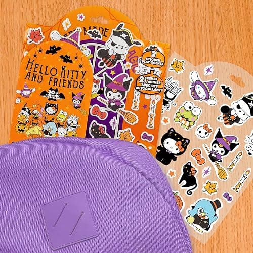 Hello Kitty and Friends Halloween Puffy Playset, Includes 30+ Stickers, 2 Play Scenes, Reusable for Kids thumbnail 6