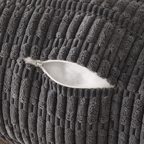 PAJEO Reading Pillow for Sitting in Bed, Large Backrest Reading Pillow with Arm Rest,Back-Rest Support Cushion for Sit Up on Couch, Sofa, and Floor, Dorm Essentials (Grey Corduroy, Large(19")) thumbnail 7