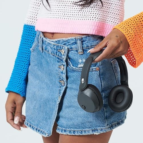 Skullcandy Icon 180 Wireless On-Ear Bluetooth Headphones, Up to 50 Hours Battery, Lightweight and Travel Ready, Secure Fit, Sweat and Water Resistant, Microphone iPhone Android - True Black thumbnail 8