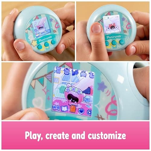 Punirunes, Interactive Digital Toy with 55 Squishy Characters Inside, Reacts to Touch, Color Display, Kids Toys for Ages 5 and up thumbnail 3