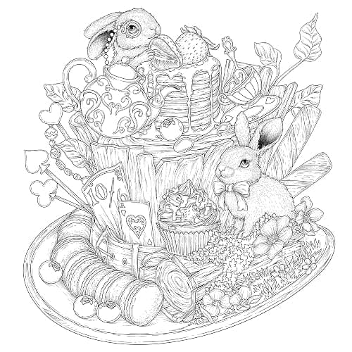 Mythographic Color and Discover: Alice in Wonderland: An Artist’s Coloring Book of Curious Imaginings thumbnail 3