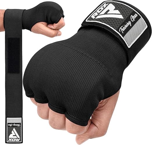 RDX Gel Boxing Hand Wraps Inner Gloves Men Women, Quick 100cm Long Wrist Straps, Elasticated Padded Fist Under Mitts Protection, Muay Thai MMA Kickboxing Martial Arts - Image 1