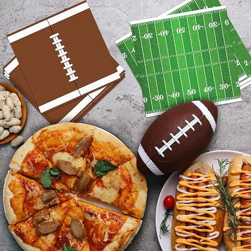 ArtCreativity 80 Pack Football Field Napkins - Set of 80 - Football Napkin Table Party Decor Supplies - 2026 Napkins Party Supplies and Table Decorations thumbnail 7