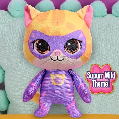 Disney Jr. SuperKitties Small 8-inch Plush Sparks Stuffed Animal, Su-Purr Wild Outfit, Kitten, Toy for Fans, Girls, Kids, Holiday Stocking Stuffers, Gifts, Presents, Ages 2 and Up by Just Play thumbnail 3