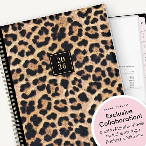 Blue Sky Rachel Parcell 2026 Weekly and Monthly Planner Calendar, January 2026 - December 2026, 8.5" x 11", Clear Pocket Cover, Durable Twin Wire Binding, Laminated Tabs, Storage Pocket, Stickers, Ana thumbnail 5