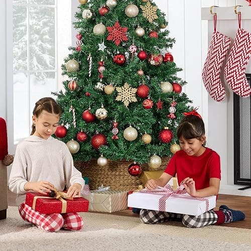 Best Choice Products Artificial Christmas Tree, 6ft Premium Unlit Hinged Design, Dense Branches Realistic Holiday Décor​ w/Easy Assembly, Base thumbnail 2