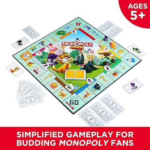 Monopoly Junior Board Game for 4 Players, Ages 5 and up (Amazon Exclusive) thumbnail 2